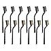 YiwerDer 12PCS Mini Wire Brushes, Stainless Steel & Brass Brush Set, Curved Handle Scratch Brush for Automotive, Cleaning Welding Slag and Rust