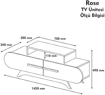 Variant Rose Duvar Rafli Tv Unitesi Ceviz Beyaz Fiyati