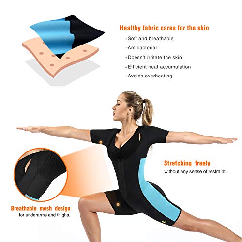 NonEcho Neoprene Sauna Full Shaper Sweat Body Suit Sleeve Slimming Shapewear Weight Loss - Thumbnail 4