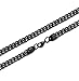 FIBO STEEL 6mm Curb Chain Necklace for Men Stainless Steel Biker Punk Style 24.0 inches Black