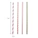 Ldoux 100 Pcs Biodegradable Paper Straws for Birthdays, Weddings, Baby Showers, Celebrations and Parties, Gold and Pink Pattern