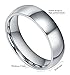 King Will Basic 2mm 4mm 6mm 8mm Tungsten Wedding Band Ring for Men Women Silver/Gunmetal/Black Domed High Polish Tungsten Carbide Ring Comfort Fit 4-15 - 6mm Silver Size 12