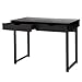 LANGRIA Modern Black Computer Desk, Writing Desk with Drawers Study Home Office Furniture, 39.4'' x 21.7'' x 29.5''