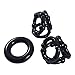 Penile Cock Rings Silicone Male Erection Enhancement Stay Hard Set of 7 Includes 6 Black Ribbed Cockrings & 1 Thick Black Donut Discreet Packaging