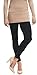 LMBLush Moda Seamless Full Length Leggings Footless Tights Underlayer in Many Colors, Black One Size (Fits XS - XL)