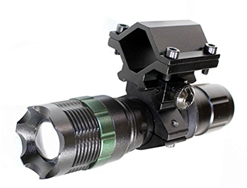 TRINITY Tactical 300 lumen AAA Strobe LED 3Modes Zoomable Flashlight with single rail mount for 12 gauge pump shotguns.