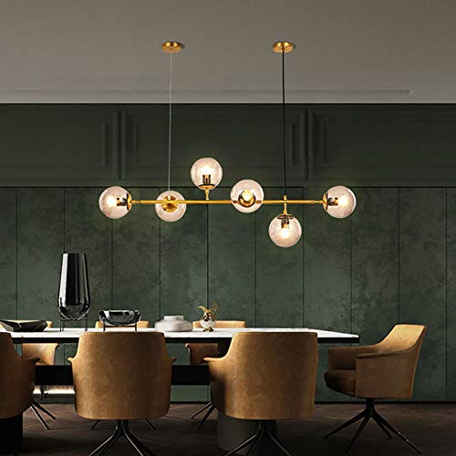 WZR Moderne Magic Bean Moleculen Kroonluchters,6 Lichten,E27 Lamp Socket,Aanpassing Plafondlamp voor Keuken Eiland… - Afbeelding 3