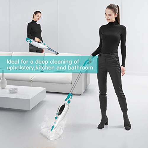 Dcenta Steam Mop Cleaner,12 in 1 Convenient Detachable Handheld Steam