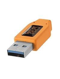 tetherpro SuperSpeed USB 3.0 Micro B Cable, 15 pies, naranja de alta visibilidad