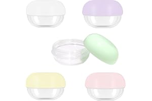 GAQWOK 5 Pcs 10ml Small Travel Containers - Convenient Travel Jars for Creams, Travel Lotion Container, Travel Makeup Containers Essential Compact Size for Traveling