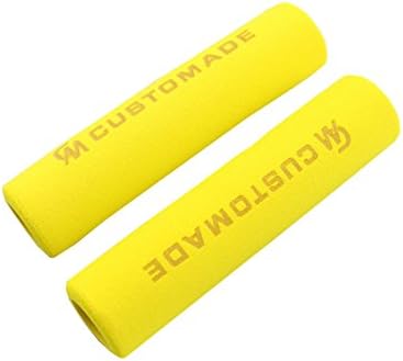 Delight eShop MTB Bike Bicycle Mountain Handle Handlebar Soft Sponge Bar End Grips 1 Pair (Yellow)