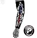 Football Baseball Sports Compression Arm Sleeve, Live and Die American USA Flag, Black Sleeve