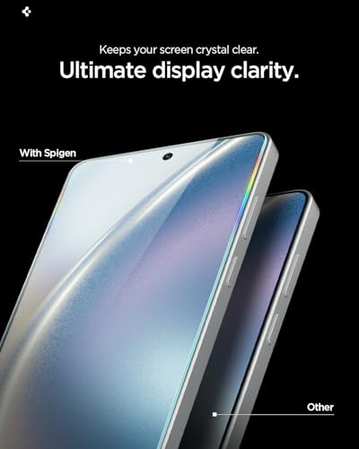 Spigen GLAStR EZ FIT PRO for Samsung Galaxy S26 ULTRA Screen Protector [2 PACK] Premium Tempered Glass [Aluminum-Enhanced Durability] Impact resistance | Auto Alignment | Case Friendly - 2 PACK