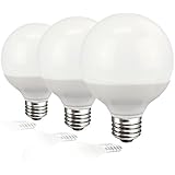 TCP RLG255W27KND3 Decorative Globe Vanity Light Bulbs, Round, G25, E26 Base, 40W Equivalent, Non-Dimmable, Perfect For Bathrooms, Soft White (3 Pack)