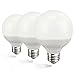 TCP 5W LED (40W Equivalent) Decorative Globe Vanity Light Bulbs, Round, G25, E26 Base, Non-Dimmable, Perfect For Bathrooms, Soft White (2700 Kelvin) (3 Pack)