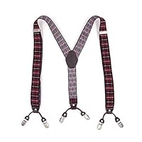 Xiejuanjuan Mens Suspenders Adult Jacquard 6-Piece Men