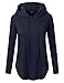 Doublju Loose Fit Pullover Hoodie With Kangaroo Pocket (Made In USA / Plus size available) NAVY 2XL
