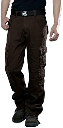 AmorGafas Men's Casual Camouflage Trousers Hunting Camo Pants with 10 Pockets