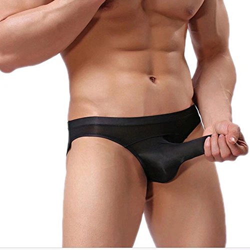 MJL Men s Bikinis Briefs Ultimate Comfort Soft ice silk Waistband Briefs Underwear