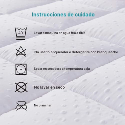 Bedecor 3D Massage Bubbles Topper 135 x 190 cm, Microfibre Mattress Topper with 600 GSM Polyester, Very Comfortable, Cozy, Soft and Machine Washable