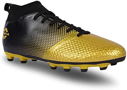 Nivia Ashtang Football Shoes (Black/Gold, UK/ US/ 37 EU