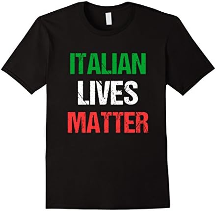 Mens Grunge Italian Lives Matter T-Shirt 2XL Black