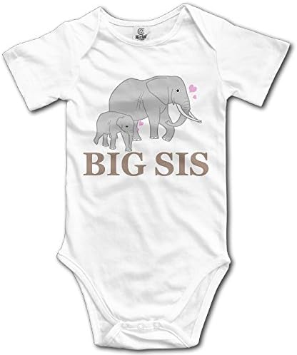 Cutee Big Sister Elephant Babysuit Infant Jumpsuit Kawaii Baby Girls Boys Romper Bodysuits