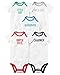 Carters Baby Boys 5 Pack Bodysuits (Baby) White Slogan, 6 Months