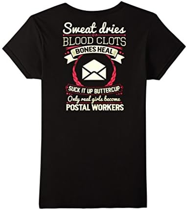 Women's Sweat Dries Blood Clots Postal Worker T Shirt Medium Black