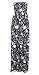 New Womens Plus Size Boob Tube Printed Sheering Summer Maxi Dress 8-26 ( Skull And Rose Print, 2X )