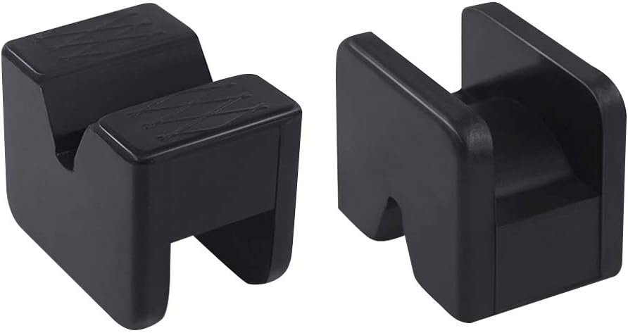 YIXISI 2 Pack Rubber Jack Pad Adapter 3 Ton Universal Slotted Frame Rail