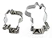 Antallcky Pig Piglet Cookie Cutters Stainless Steel Biscuit Molds Fondant Cookie Cutter Set Pastry Mold for Making Peppa Shaped Foods-2 Pack