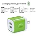 Wall Charger, Kakaly 3-Pack 2.1Amp USB Wall Adapter Dual Port Quick Charger Cube for any iOS or Android Devices: iPhone, iPad Samsung and More.Charger Base,Charger Brick,Charger Blocks, USB Brick