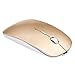 Tsmine Slim Rechargeable Bluetooth Mouse, Ultra-Slim Mice for Notebook, PC, Laptop, Computer,Windows/Android Tablet, iMac MacBook Air(Not for iPad and iPhone) - Gold