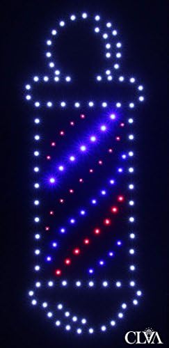 BARBER POLE - Ultra Bright LED Neon Barber Pole Business Motion Sign 10" x 19"