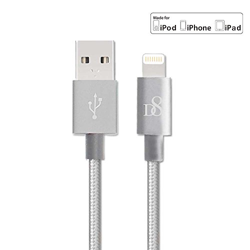 D8 Aluminum USB MFI Lightning Data&Sync Charge Cable for iPhone 6s/6 plus/6/5s/SE/5C/5/iPad 4/ mini/ Air/ iPod touch 5