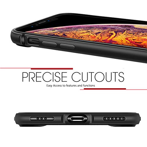Humixx Extre Series iPhone Xs Case,Utra-Thin Aluminum TPU Hybrid Shockproof Bumper Case Compatible with iPhone X/iPhone 10 -Matte Black