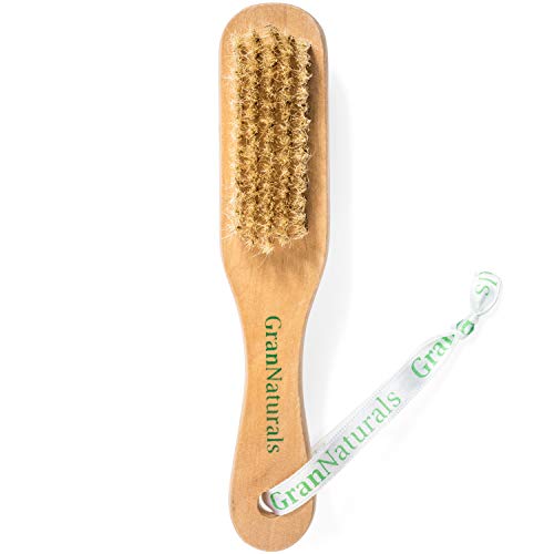 Foot Brush & Pumice Stone with Handle - Callus & Corn Remover, Exfoliator & Scrubber for Dry, Dead Skin on Feet - Natural Bristles & Stone with Wooden Handle - Men & Women