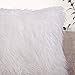 Ashler HOME DECO Pack of 2 Decorative Luxury Style White Faux Fur Throw Pillow Case Cushion Cover 18 x 18 Inches 45 x 45 cm