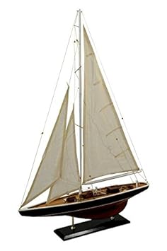 Großes Modell Segelschiff/Segelboot - Schwarz/Weiß - Höhe 86cm / Länge 60cm - Maritime Dekoration/Standmodell/Fertigmodell/De