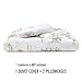 Wake In Cloud - Botanical Duvet Cover Set, 100% Cotton Bedding, Cottagecore Yellow Flowers and Green Leaves Floral Garden Pattern Printed on White (3pcs, King Size)