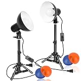 Emart 2 x 15W Table Top Photography Studio LED Lighting Kit with Light Stand Tripod