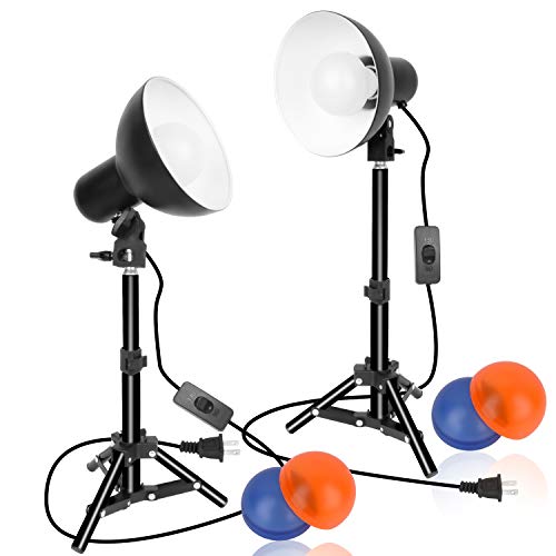 Emart 2 x 15W Table Top Photography Studio LED Lighting Kit with Light Stand Tripod