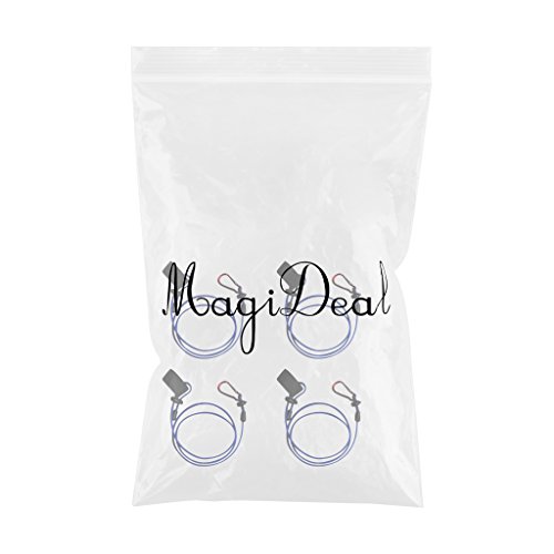 image for MagiDeal 4 Pieces 42'' Elastic Kayak Canoe Rowing Boat Paddle Leash Fi