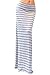 Vivicastle Women's Asymmetric Striped Fold Over Waist Long Maxi Skirt (Medium, G99, Gry/NVY)