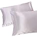 Honeymoon Luxury Satin Bed Sheet Set, Ultra Silky Soft, Queen - White