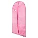 HANGERWORLD Pink Polka Dot Suit and Dress Garment Bags for Storage - 45inch x 22inch - Breathable Clothes Covers Protecting Dusts Closet Storage