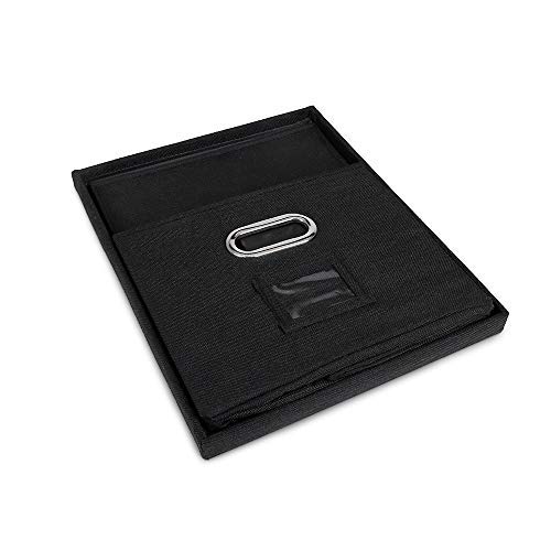 ATBAY File Storage Box Collapsible Large Capacity Office File Organizer for Letter/Legal Size Hanging File Folder Box, Black 2Pack