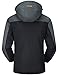 GEMYSE Men's Mountain Waterproof Ski Snow Jacket Winter Windproof Rain Jacket (Black,Small)
