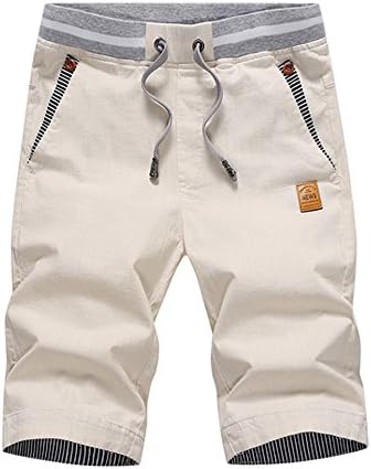 Men's Shorts Casual Classic Fit Drawstring Summer Beach Shorts with Elastic Waist and Pockets